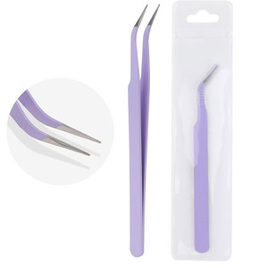 Pince à épiler pour extensions de cils en acier inoxydable, légère et durable, best-seller, marque privée - Product Image 1