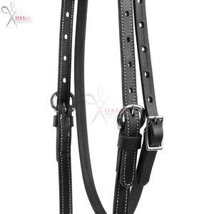 Têtière en cuir haut de gamme, artisanale, pour chevaux de style western, durable, personnalisable en couleur et taille, pour l'équitation, le ranch, la randonnée et l'entraînement. - Product Image 5