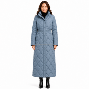 Manteau long à capuche pour femme de haute qualité, doudoune épaisse et chaude, vente en gros OEM, exportation d'usine - Product Image 1