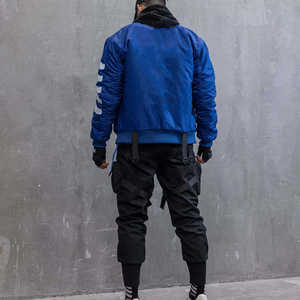 Men Techwear Bomber <b>Jacket</b> Streetwear Cyberpunk Windbreaker Tactical Straps Waterproof Hip Hop Flight <b>Jacket</b> Outerwear Coat - Product Image 3