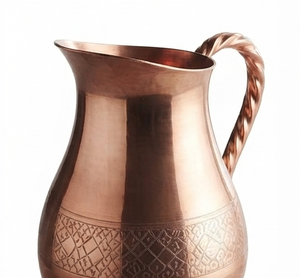 Designer Handle Large Capacity Water <b>Jug</b> Metallic Handle Customized Water Pitcher Coffee Wine Restaurant Copper <b>Jug</b> - Product Image 4