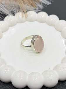 Rose Quartz Oval Cut Natural Stone 925 Sterling Silver Plated Vintage Style IGI Certified Women's Jewelry Gift - Product Image 3