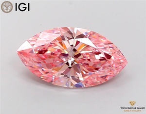 เพชรทรงมาร์คีส์ 5.01 กะรัต พร้อมใบรับรอง IGI เพชร CVD ที่เพาะเลี้ยงในห้องปฏิบัติการ ความสะอาดระดับ VVS2 สีชมพูสดใส เหมาะสำหรับแหวนแต่งงาน เป็นของขวัญ - Product Image 1