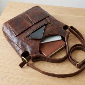 Sac fourre-tout en cuir véritable pour femmes, grande capacité, sac à main pour le travail et les voyages - Product Image 2