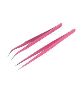 Custom Logo Tweezers Volume 90 Degree Private Label Eyebrow Tweezers Fiber Tip Eyelash Extension Eyelash Lash Tweezers - Product Image 6