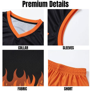 Ensemble de maillots et shorts de basket-ball personnalisés, production OEM ODM - Product Image 5