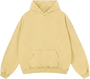 เสื้อฮู้ดดี้โอเวอร์ไซส์ OEM ล้างสีแบบแอซิดวอช วินเทจ ผ้าฝ้าย สตรีทแวร์ แบบสวมหัว ยูนิเซ็กส์ เรียบง่าย สไตล์พรีปปี้ - Product Image 4