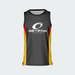 Maillot de basketball adulte grande taille imprimé numériquement, respirant, séchage rapide, sans manches, 100 % polyester, personnalisable - Product Image 3