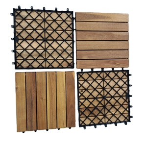 Baldosas de Madera de Acacia para Terraza, Baldosas de Madera para Patio, Baldosas para Interiores y Exteriores, Acabado en Teca Dorada, 300 x 300 mm - Product Image 2