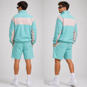 เสื้อแจ็คเก็ตกันลมคุณภาพสูงสำหรับผู้ชาย สไตล์ฮิปฮอป สตรีทแวร์ ระบายอากาศได้ดี รุ่นล่าสุดปี 2026 พร้อมกางเกงขาสั้นทรงโอเวอร์ไซส์ - Product Image 2