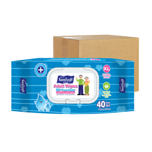 Toallitas Húmedas Sanisoft para Adultos, 99.9% Agua Pura (40 Toallitas), Precio al por Mayor - Product Image 3