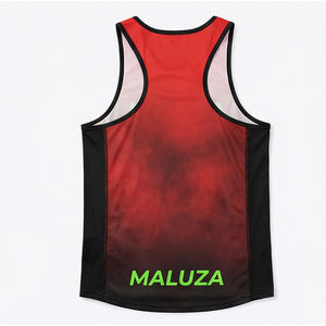 Ensemble d'entraînement de basketball MALUZA personnalisé, respirant, grande taille, débardeur de performance et short de sport - Product Image 2