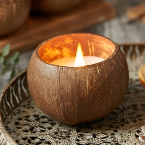 Low Price Home Decor Luxury Scented <b>Candles</b> Private Label Vietnam Eco Product Handmade <b>Candle</b> in Coconut Shell Bowl - Product Image 5