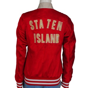 Women Custom Made Sports 2026 Design Red Satin Pink <b>Zip</b>-<b>up</b> Party Waterproof Reversible Classic Vintage Bomber <b>Jacket</b> - Product Image 2