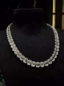 10mm lab grown Wholesale VVS VS Round Baguette Mixed Cut 925 Silver 10k 14k Iced Out Hip Hop Classic Women's <b>Necklaces</b> Supplier - Product Image 3