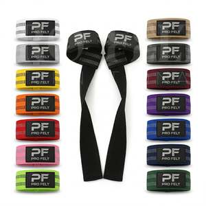 Sangles de musculation robustes avec logo personnalisé, en sangle de coton, support de poignet, pour entraînement en salle de sport, soulevé de terre, entraînement de force, unisexe - Product Image 1