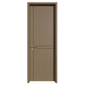 Puerta Interior de Madera MDF con Acabado Polimérico Impermeable, Diseño Moderno con Apertura Lateral, Personalizable OEM/ODM para Dormitorio, Oficina en Casa - Product Image 1