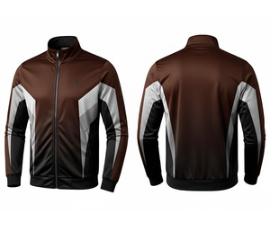Chaqueta de Calentamiento con Cierre Completo y Sublimación, Ropa Deportiva para Correr y Hacer Ejercicio, Cálida, Transpirable y de Secado Rápido |   Tallas Hombre Mujer Juvenil - Product Image 4