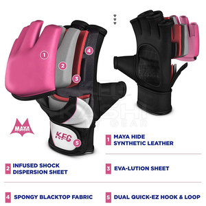 Guantes de Piel para Kick Boxing y MMA de Alto Rendimiento con Diseño Transpirable y Absorbente de Humedad, Diseñados para un Agarre Cómodo y Uso Prolongado - Product Image 2