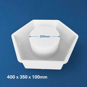 Moule en plastique hexagonal pour dalle de béton avec trou rond - Product Image 1