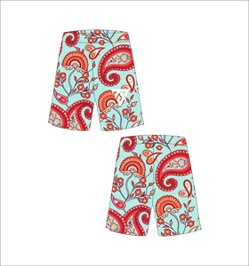 Pantalones Cortos de Playa para Hombre con Estampado Paisley, Cintura Elástica, Estilo Casual, Transpirables - Product Image 1