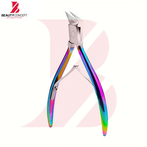 Cortacutículas de acero inoxidable personalizados con logotipo propio para uso en salones de belleza, herramienta de manicura duradera con mango de fácil agarre. - Product Image 2