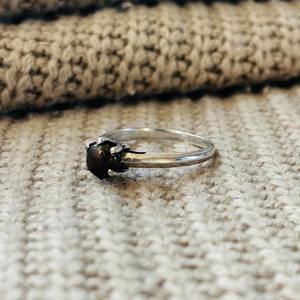 Latest Minimal <b>Statement</b> Dainty Brass Vintage Black Onyx <b>Ring</b> Silver Plated Bold Womens <b>Ring</b> Classic Cute Prong setting <b>Ring</b> - Product Image 3