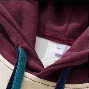 Sweat-shirt à capuche pour homme, color-block, manches raglan, coupe ample, décontracté, en coton French Terry, pour l'automne - Product Image 4