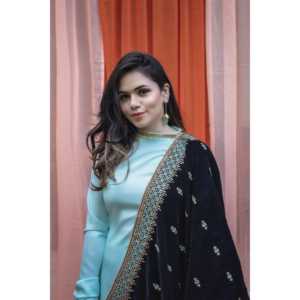 Ensemble de costume en crêpe velours turquoise à col roulé pour femme, taille XS, tendance du moment - Product Image 3