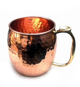 Classic BPA-Free Kamran Model 4775 Moscow Mule Copper Metal Barrel Mug Eco-Friendly 450ml American Style Brass Rope Drinkware - Product Image 4