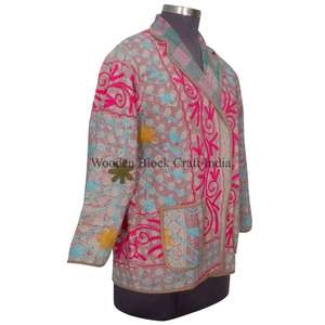 Veste Kantha tricotée ethnique été/hiver printemps, respirante, séchage rapide, écologique, vintage, décontractée pour les sorties - Product Image 4