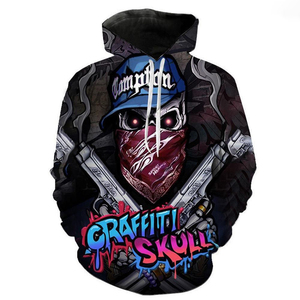 Sudadera con Capucha Larga sin Mangas con Estampado de Dibujos Animados, Impresión Digital por Sublimación Completa, Ropa Urbana Personalizada para Hombre, Transpirable - Product Image 3