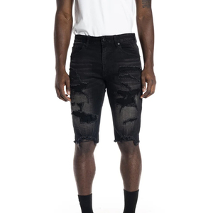 <b>Mens</b> Summer Denim Shorts Wholesale Custom Design Casual Cotton Solid Color Stylish Comfortable Denim Shorts - Product Image 1