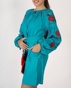 Vestido largo maxi de algodón 100% natural tejido a mano con flores silvestres y bordados, con aberturas laterales, para mujer, venta al por mayor 2026 - Product Image 1