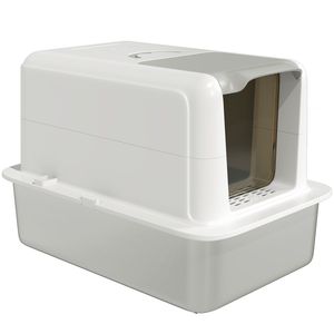 Lettiera Intelligente XXL per Gatti con Pulizia Automatica, Toilette per Animali Domestici con Ampio Spazio Interno per Soggiorno, in Legno, Conveniente - Product Image 2