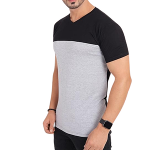 เสื้อยืดคุณภาพพรีเมียม ผ้าฝ้าย 100% 220 GSM ทรงปกติ สปอร์ต สีทูโทน ใส่ลำลองหรือออกกำลังกายได้ สกรีนลายปักได้ตามสั่ง - Product Image 6