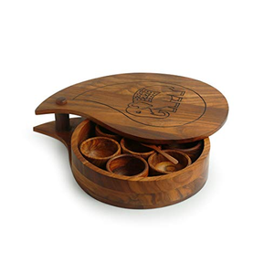 Wood Spice <b>Box</b> Customized Best Quality Wooden Spice <b>Box</b> With Elephant Design Hand Carved Eco Friendly Kitchen Organizer - Product Image 1