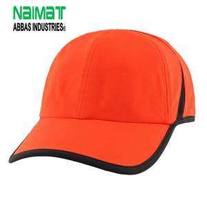 High Visibility Orange Sport Cap Featuring Breathable <b>Black</b> Mesh Trim Lightweight Polyester Fast Dry Running Hiking Sun Hat - Product Image 1
