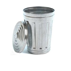 Nouveauté : Poubelle en métal galvanisé faite à la main, écologique, portable, pour intérieur et extérieur, panier de rangement rond de haute qualité - Product Image 2