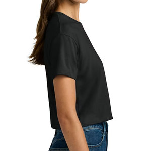 Custom Made Gym Fitness Women Crop T-Shirt Summer Short Sleeve Moisture Wicking <b>Athletic</b> Cropped Tee Shirt Bulk Manufacturer - Product Image 3