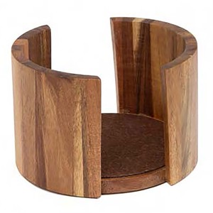 Elegante Juego de Posavasos de Madera de Olivo - Posavasos de Madera Natural al por Mayor - Product Image 4