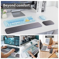 Ensemble de tapis de souris en silicone PU Black Blossoms, tapis de souris simple pour ordinateur, repose-poignet, tapis de souris pour clavier, tapis de bureau pour le bureau et la maison