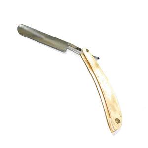 IKZARSA Navaja de Afeitar Profesional con Mango de Hueso de Búfalo y Hoja de Acero Inoxidable, Afeitado Facial Masculino, Reutilizable, para Exteriores - Product Image 2