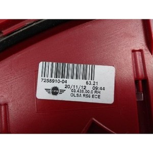 Luz Trasera Derecha Usada para Mini Hatch 725591004 - Product Image 6