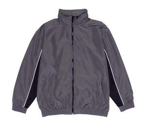 Men Windproof Sporty <b>Racer</b> <b>Jacket</b> Grey Polyester Zipper Closure Stand Collar Autumn Wear - Product Image 3