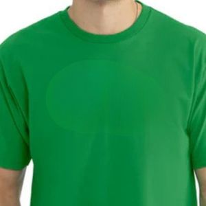 T-shirt vert uni à col rond et manches courtes pour homme, en coton doux, décontracté, coupe oversize, respirant, streetwear d'été, vente en gros personnalisée - Product Image 3