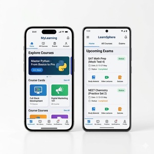 Application éducative RoyalCraft pour Android/iOS pour les étudiants, cours en ligne, matériels d'étude, vidéos, exercices, tests, développement des compétences - Product Image 1
