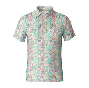 Polo de Golf de Alta Calidad para Hombre con Diseño Tropical en Toda la Superficie, Polo Transpirable de Manga Corta para Golf y Deportes al Aire Libre - Product Image 4