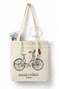 Sac de courses en coton à longue poignée de haute qualité, nouveau style tendance - Product Image 4