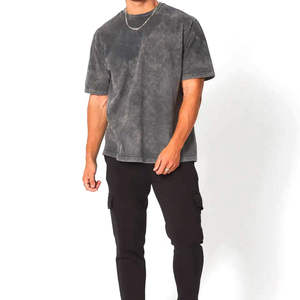 เสื้อยืดลายวินเทจฟอกสีสำหรับผู้ชาย รับทำโลโก้ตามสั่ง ขายส่ง OEM - Product Image 4